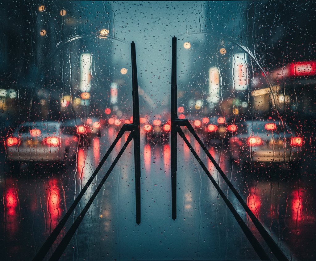 Sistema limpiaparabrisas para buses.