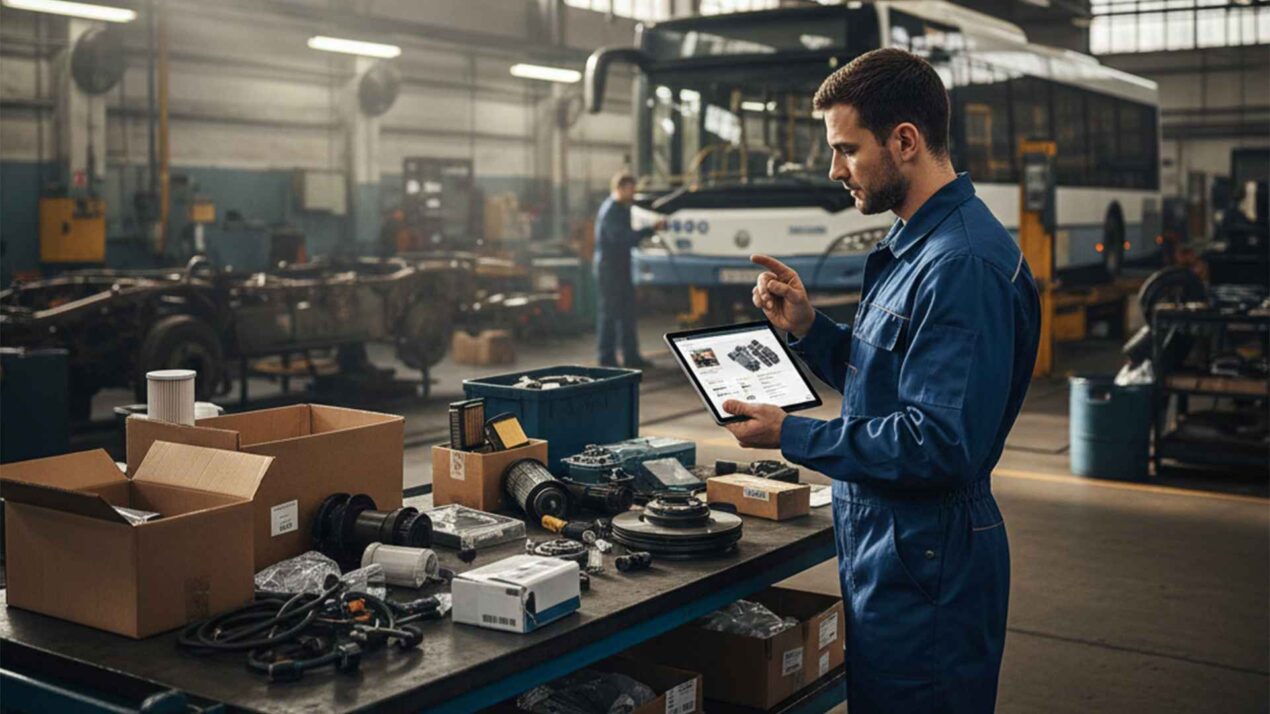 Guía para comprar online repuestos para buses: faros, sistema limpiaparabrisas y conectores